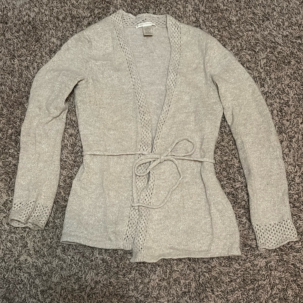 Sarah Spencer Women’s Lambs Wool & Angora Cardigan Sweater S Gold NWOT Vintage